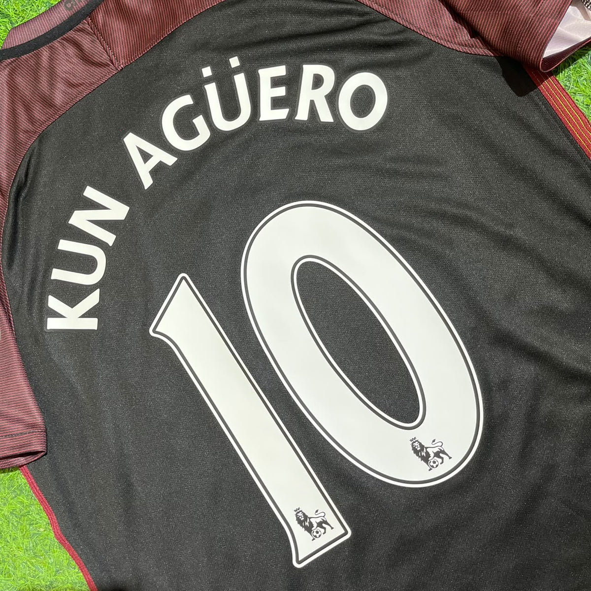 Sergio Kun Aguero 10- Manchester City 2016 2017 Season Away Retro Jersey Maillot Trikot Maglia