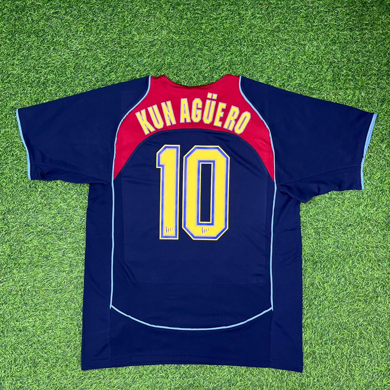 Sergio Kun Aguero #10 Atletico Madrid SpiderMan Retro Football Jersey