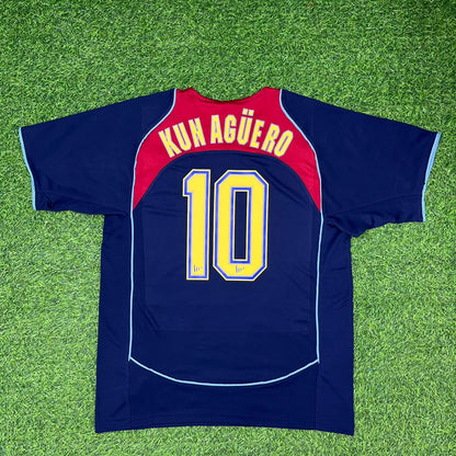 Sergio Kun Aguero #10 Atletico Madrid SpiderMan Retro Football Jersey