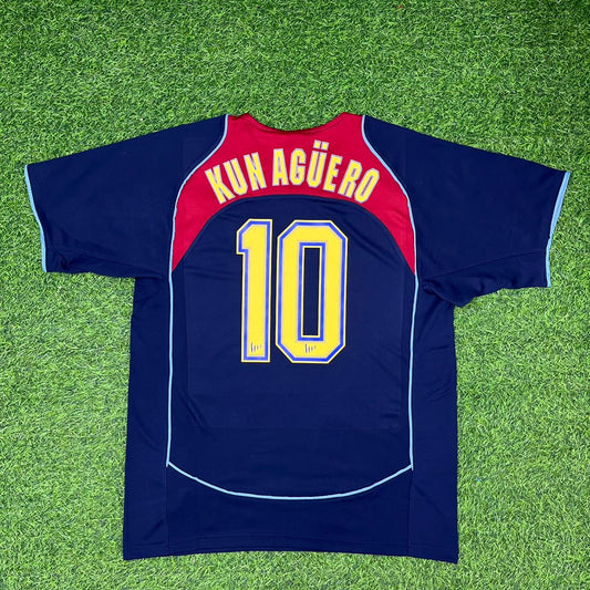 Sergio Kun Aguero #10 Atletico Madrid SpiderMan Retro Football Jersey