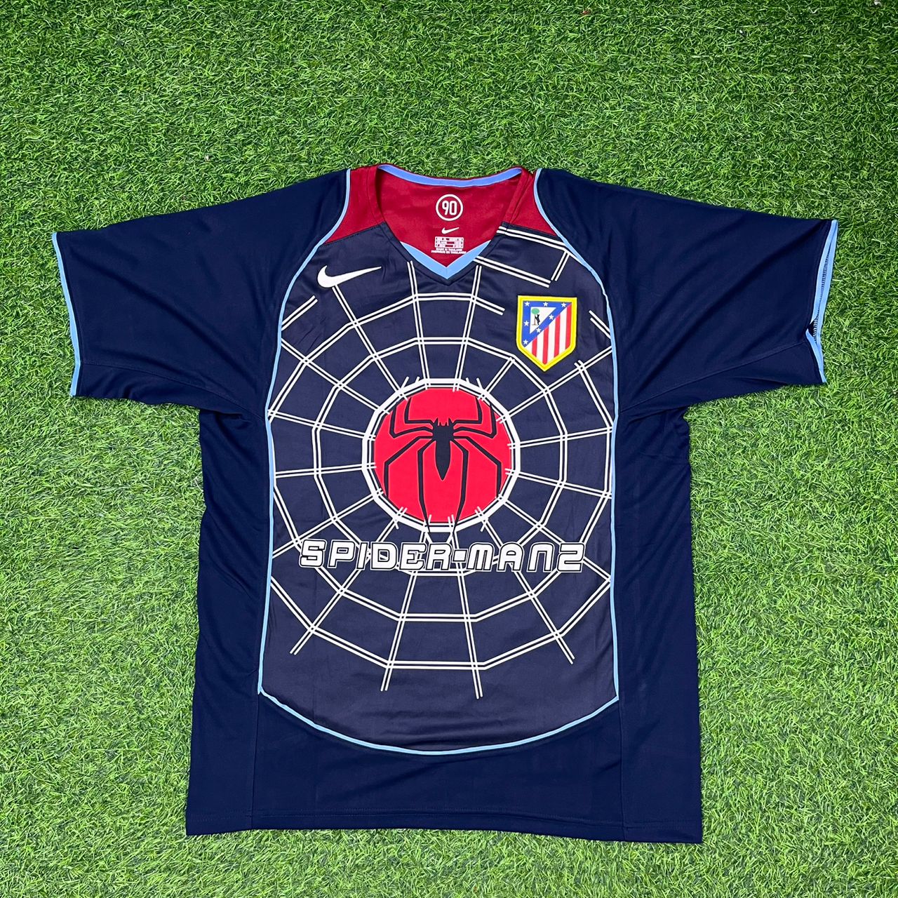Sergio Kun Aguero #10 Atletico Madrid SpiderMan Retro Football Jersey