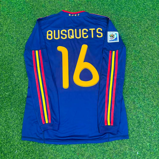 Sergio Busquets - Spain 2010 World Cup Final Retro Jersey Trikot