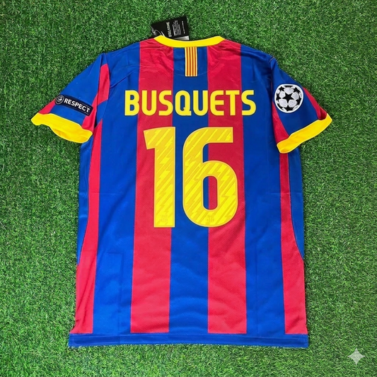 Sergio Busquets 16- Barcelona 2011 London Final Jersey Trikot Maillot Soccer Shirt