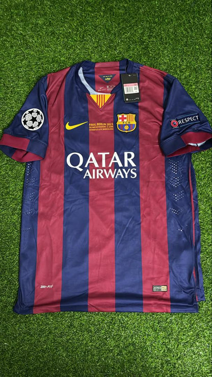 Sergio Busquets Barcelona 2014/15 Champions League Final Berlin Retro Jersey Trikot