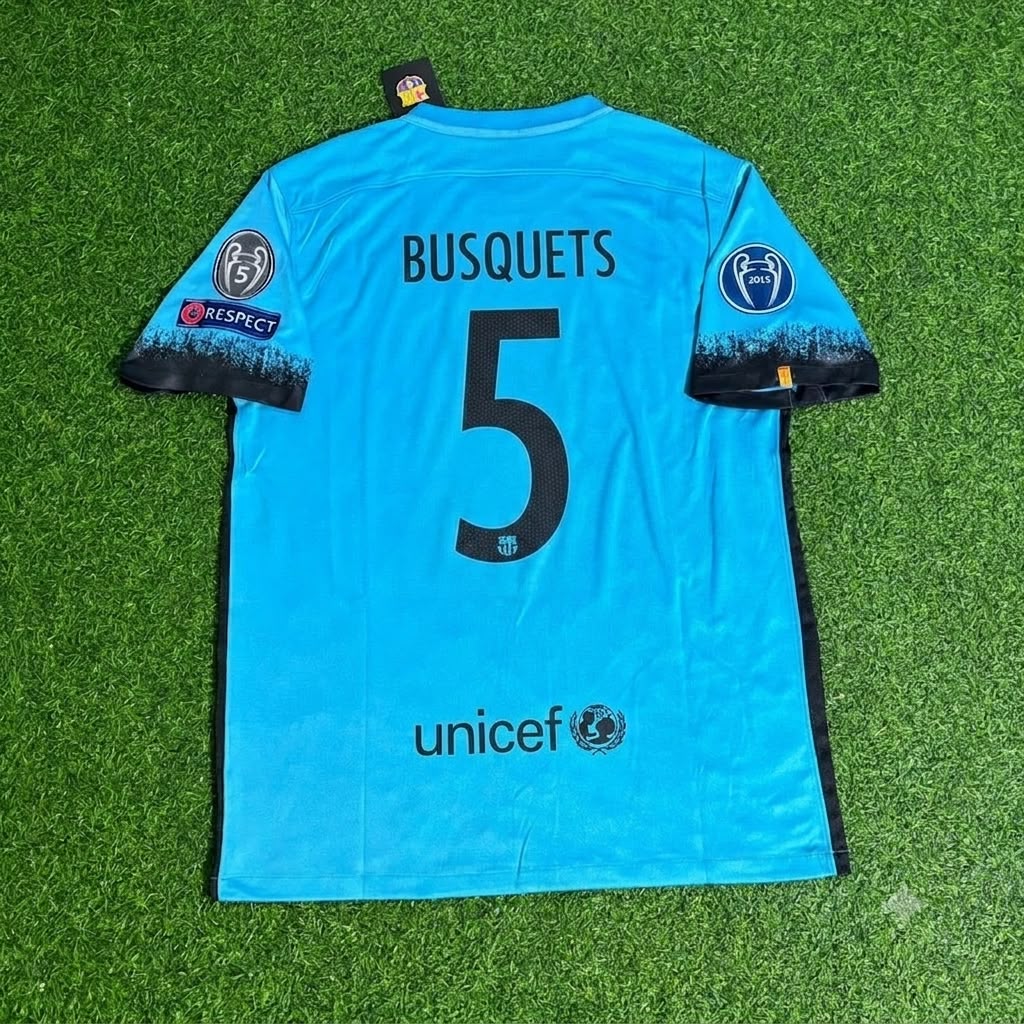Sergio Busquets Barcelona 2015/2016 Retro Football Jersey