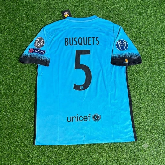 Sergio Busquets Barcelona 2015/2016 Retro Football Jersey