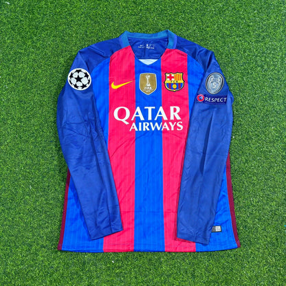 Sergio Busquets Barcelona 2016 Special Patch Football Jersey