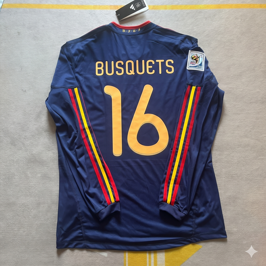 Sergio Busquets - Spain 2010 World Cup Final Retro Jersey Trikot
