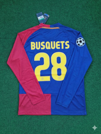 Sergio Busquets Barcelona 2009 Champions League Final Retro Jersey
