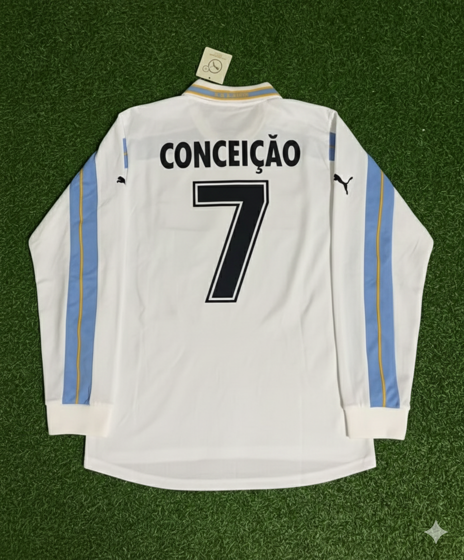 Sergio Conceição Lazio 1999 2000 White Long Sleeve Retro Football Jersey Kit