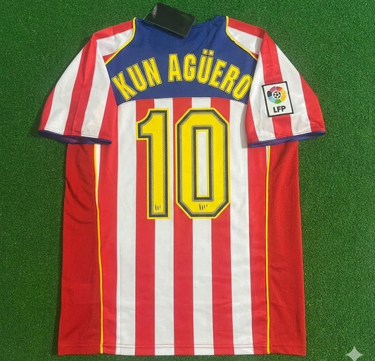Sergio Kun Aguero #10 Atletico Madrid SpiderMan Retro Football Jersey