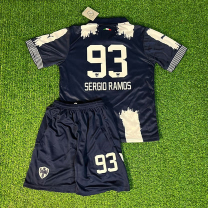Sergio Ramos Monterrey New Season Kids Kinder Home Jersey Soccer Shirt