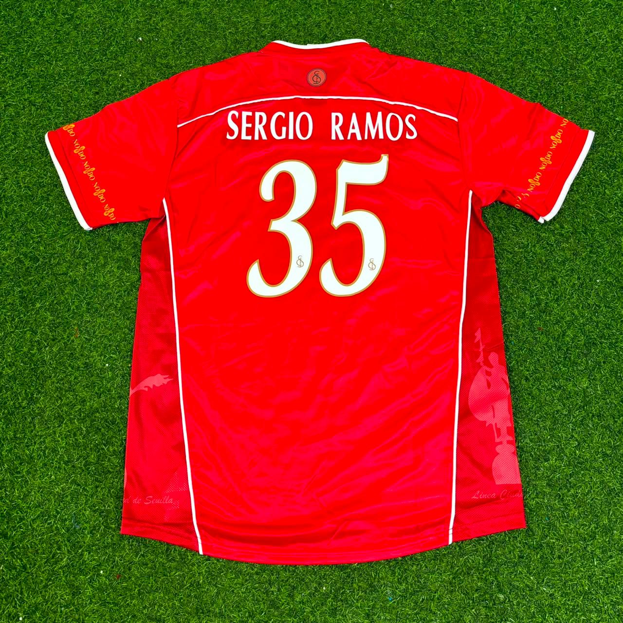 Sergio Ramos Sevilla 2003/2004 Red Home Retro Football Jersey Kit