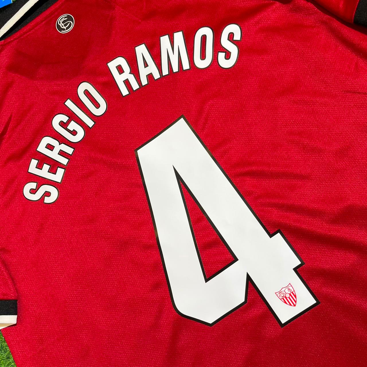 Sergio Ramos Sevilla Red Home Retro Football Jersey Kit