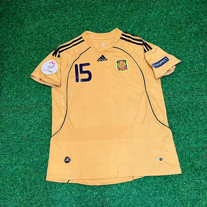 Sergio Ramos 15- Spain EURO 2008 Retro Football Jersey