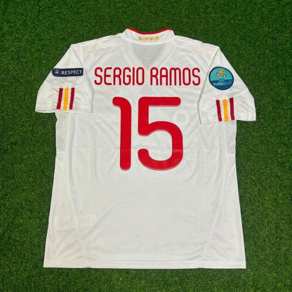 Sergio Ramos Spain EURO 2012 Final Retro Football Jersey Kit