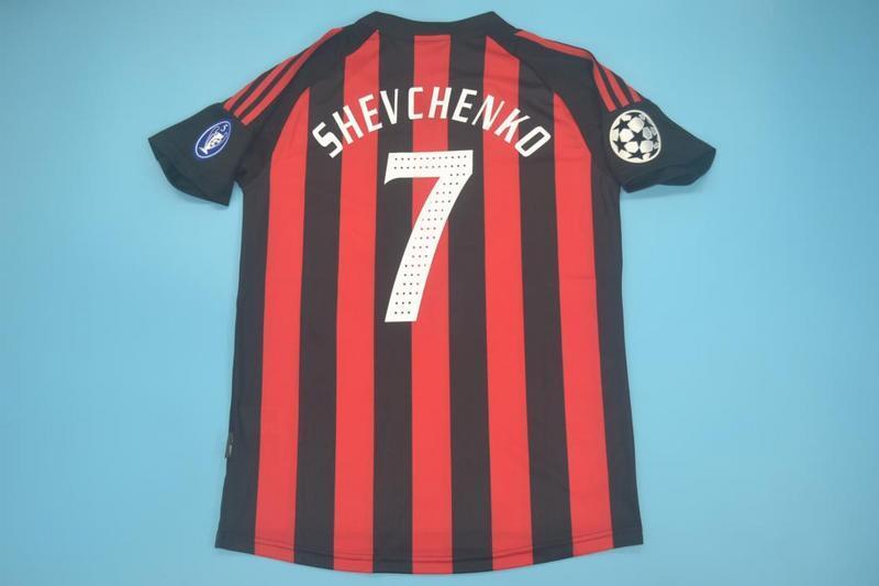 Andriy Shevchenko AC Milan 2002/2003 Red  Home Retro Football Jersey Kit