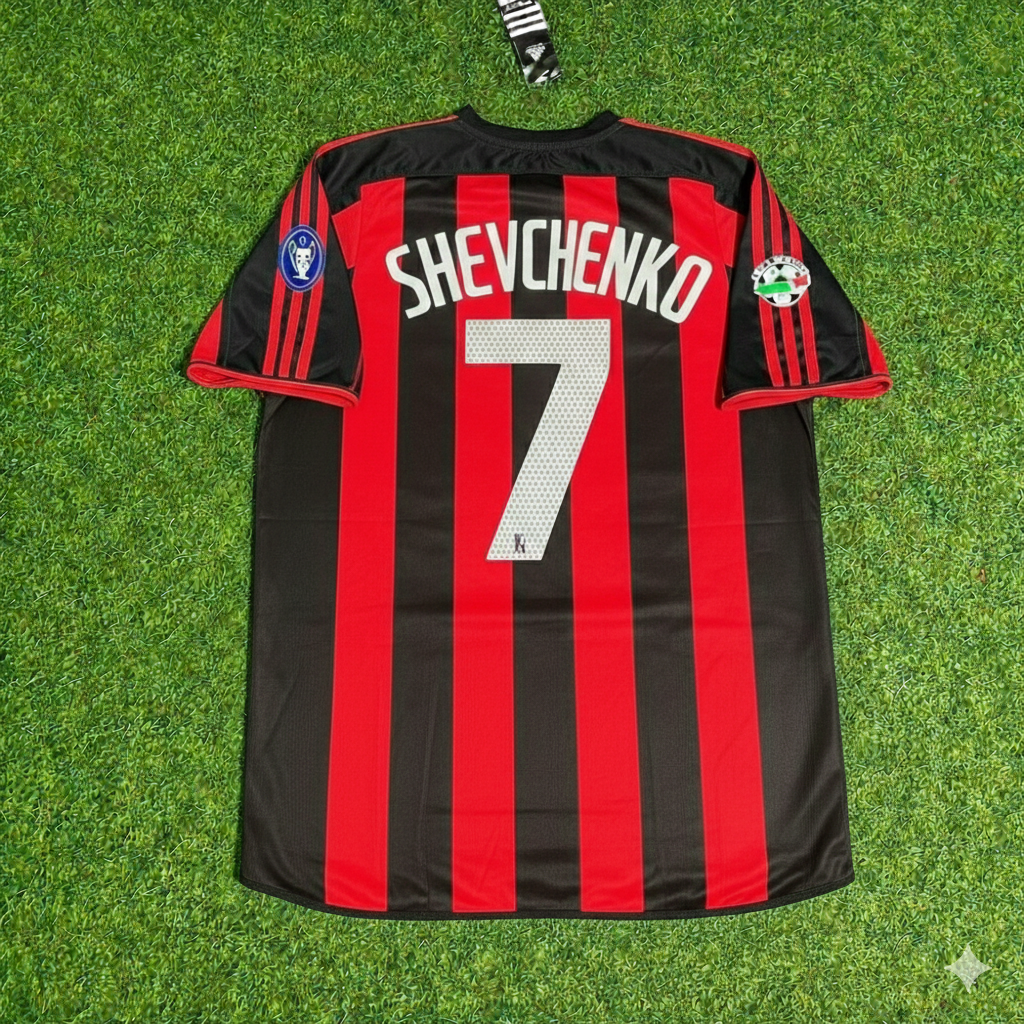 Andriy Shevchenko Milan 2003/2004 Home Retro Football Jersey