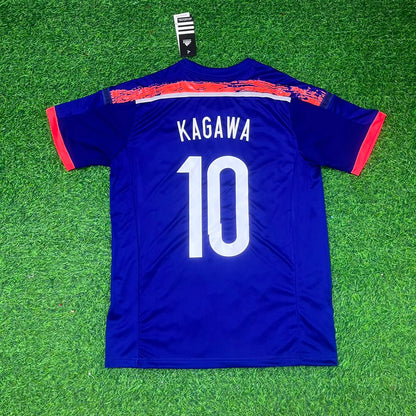 Shinji Kagawa Japan 2014 World Cup Blue Home Retro Jersey