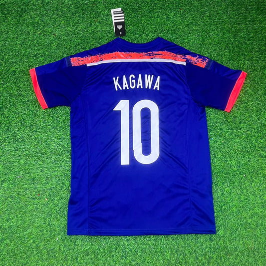 Shinji Kagawa Japan 2014 World Cup Blue Home Retro Jersey