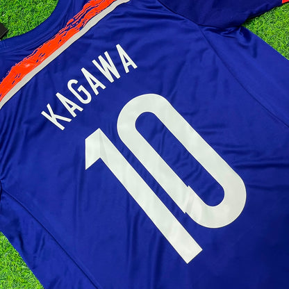 Shinji Kagawa Japan 2014 World Cup Blue Home Retro Jersey