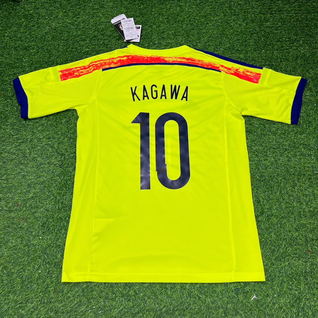 Maillot Rétro Domicile Bleu Coupe du Monde 2014 Japon Shinji Kagawa