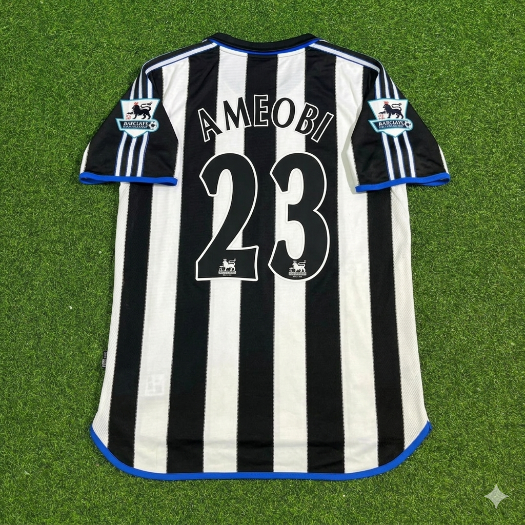 Shola Ameobi #23 Newcastle United Retro Trikot Kit Jersey Soccer Shirt