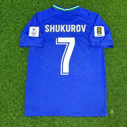 Otabek Shukurov Uzbekistan 2026 World Cup Blue Football Jersey