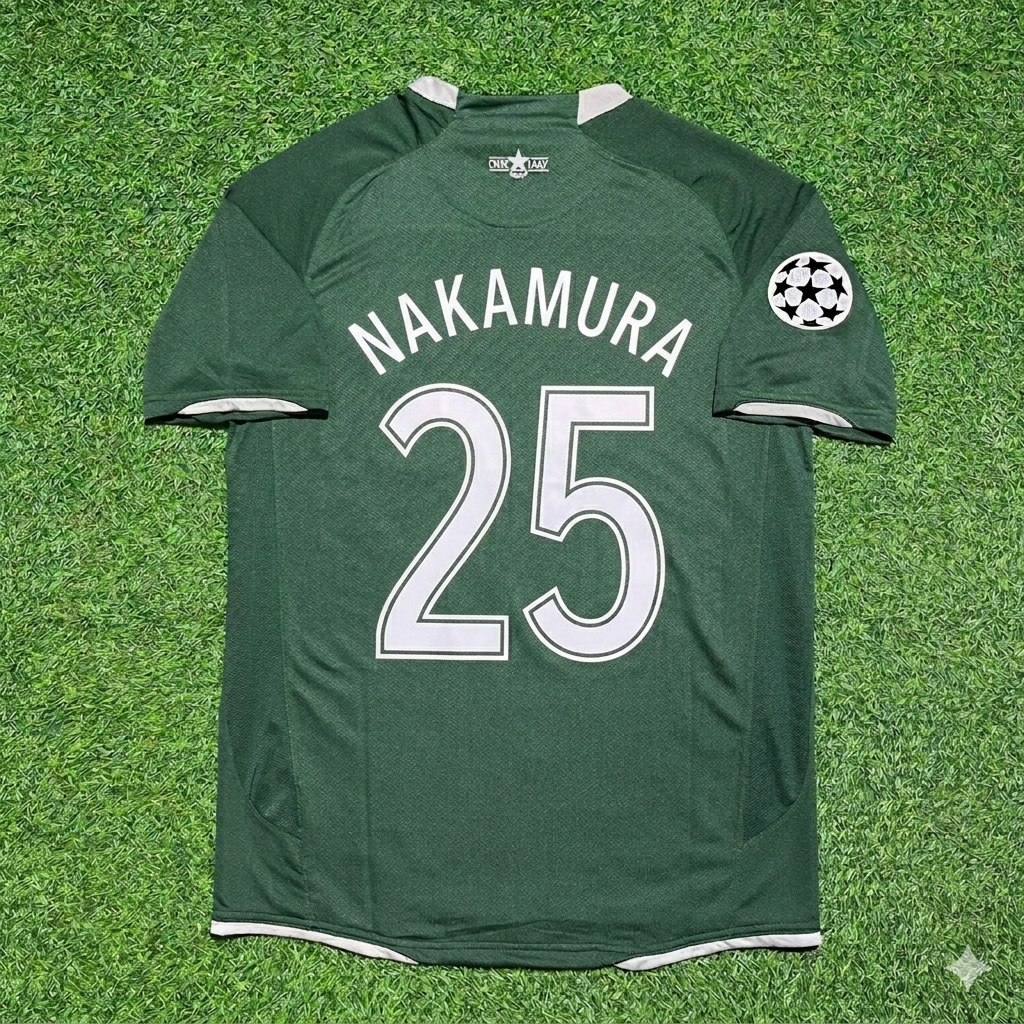 Shunsuke Nakamura #25 Celtic 2007 2008 Home Retro Jersey