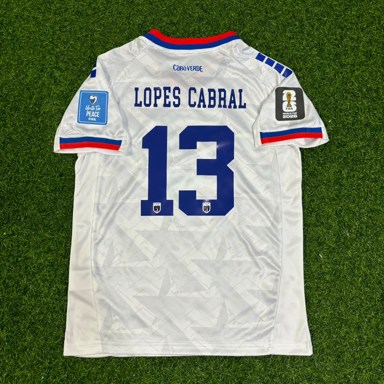 Sidny Lopes Cabral Cape Verde 2026 World Cup Children White Football Jersey