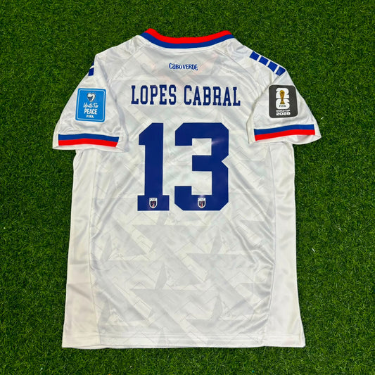 Sidny Lopes Cabral Cape Verde 2026 World Cup Away White Football Jersey