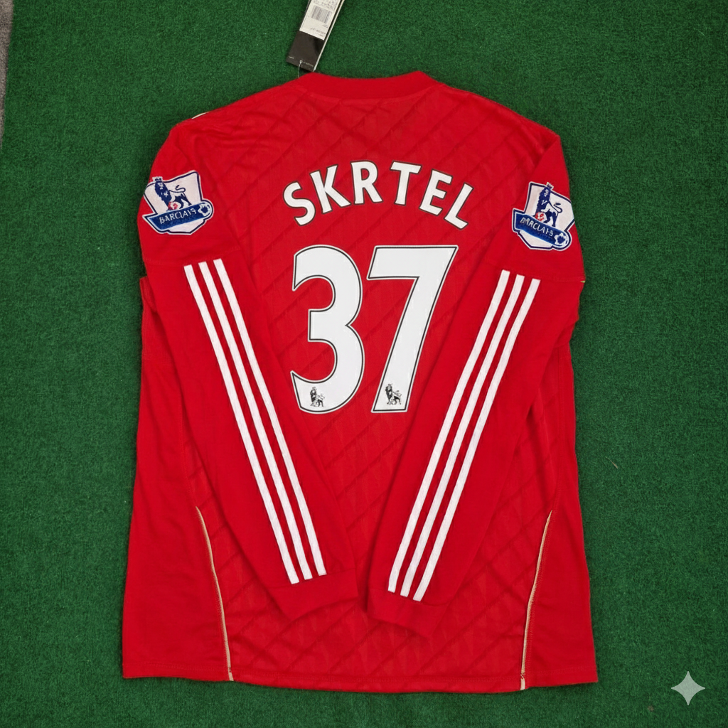 Martin Skrtel Liverpool 2010 2012 Season Long Sleeves Red Retro Jersey Trikot Soccer Shirt