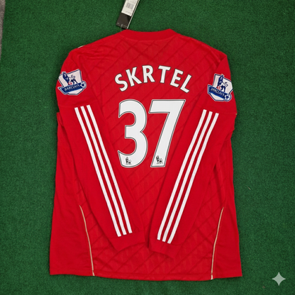Martin Skrtel Liverpool 2010 2012 Season Long Sleeves Red Retro Jersey Trikot Soccer Shirt