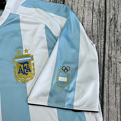 Lionel Messi 2008 Retro Argentinien Weißes Olympia-Trikot Maillot Trikot Maglia Fußball-Shirt