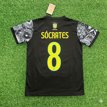 Sócrates Brazil Iconic Retro Football Jersey Trikot Maglia Soccer Shirt
