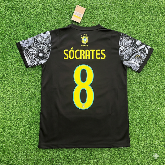 Sócrates Brazil Iconic Retro Football Jersey Trikot Maglia Soccer Shirt