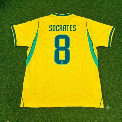 Socrates Brazil Commemorative Special Retro Football Jersey Kit
