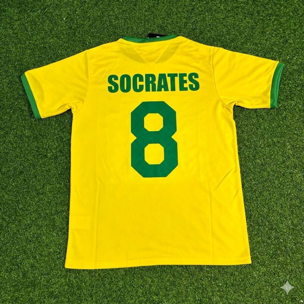 Socrates Brasilien Retro Heimtrikot