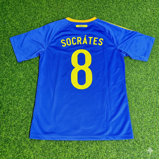 Socrates Brazil Retro Blue Jersey Trikot