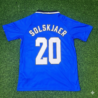 Ole Gunnar Solskjaer Manchester United 1996/1997 Blue Retro Football Jersey