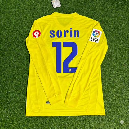 Juan Pablo Sorin 12 Villarreal CF 2008/2009 Long Sleeve Retro Football Jersey