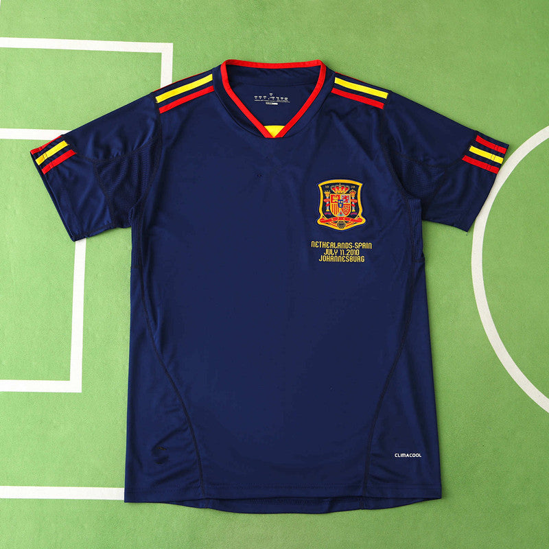 Spain 2010 World Cup Final Champions Home Retro Jersey Soccer Shirt