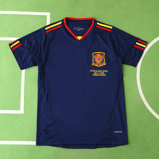 Spain 2010 World Cup Final Champions Home Retro Jersey Soccer Shirt