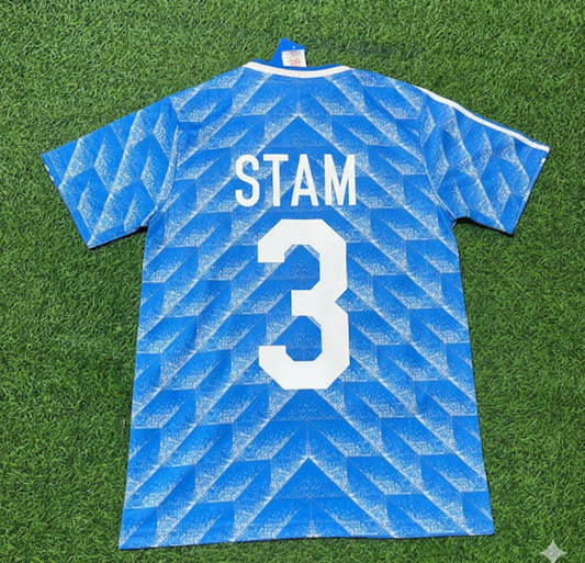 Jaap Stam Netherlands Blue Retro Football Jersey Kit