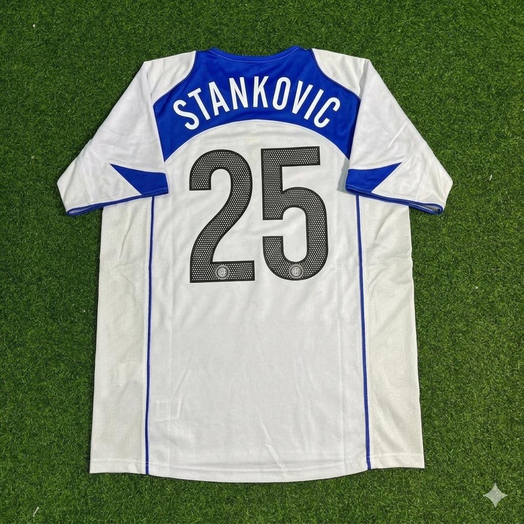 Dejan Stankovic Inter Milan 2004-2005 Retro White Football Jersey