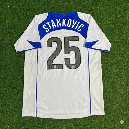 Dejan Stankovic Inter Milan 2004-2005 Retro White Football Jersey