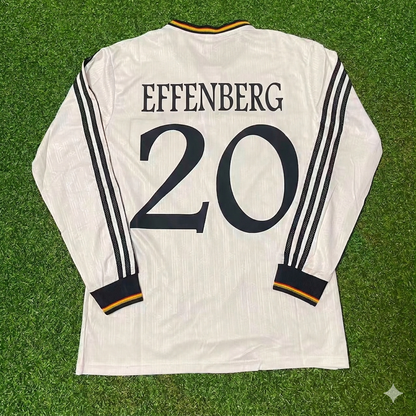 Stefan Effenberg #20 Germany EURO 1996 Final Home Long Sleeve Retro Football Jersey Kit