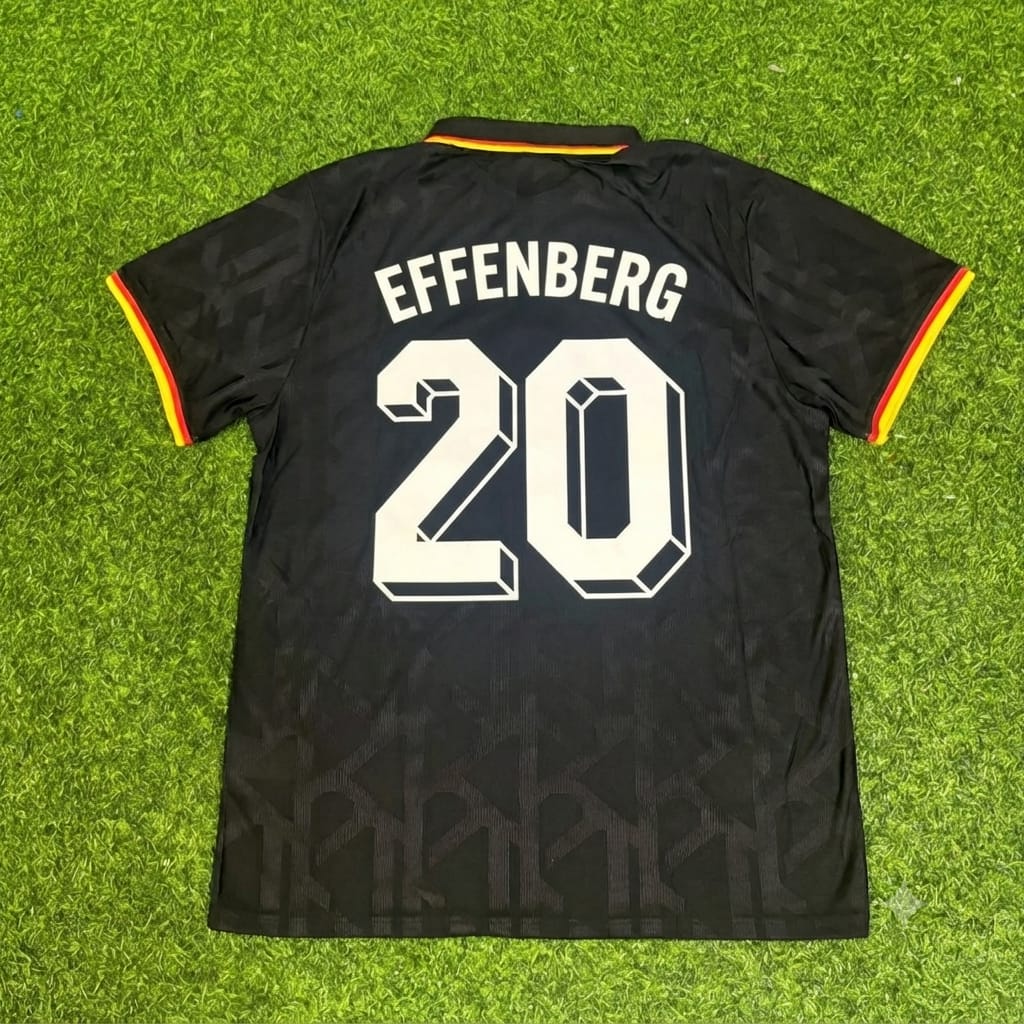 Stefan Effenberg Germany Black Polo Retro Commemorative Jersey