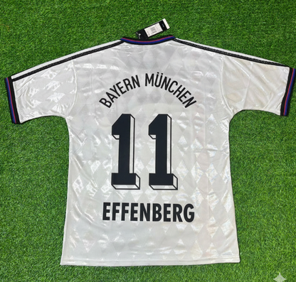 Stefan Effenberg Bayern Munich Away White Retro Football Jersey Kit