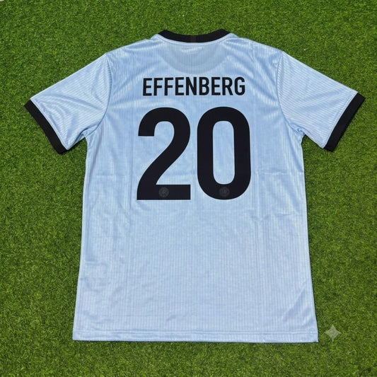 Stefan Effenberg Germany 125th Year Special Clear Blue Retro Football Jersey
